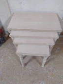 Zigon18189 sukut Klasik Sehpa Model Kayın İnce Torna Ayak HAM MDF Kaplam EL yapım thumbnail 5