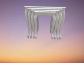 Zigon ST 18191 klasik Model sehpa Kayın Oymalı Aslan Ayk Parlak Beyaz Lake Elyapı thumbnail 6