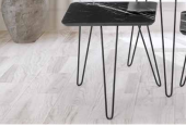 Zigon OSM 18275 KARE Model sehpa Metal V Ayak Parlak ahşap mermer tabla El Yapım - 3