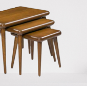 Zigon Osm 18258 CLASS Model klasik Sehpa Ceviz Ahşap Kayın retro ayak El Yapım - 2