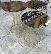 Brc 12397 Zigon KUM SAATİ Model Düz SİYAH Desen Metal GOLD Renk Kaplama El Yapım thumbnail 2