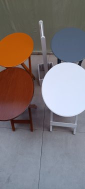 Çanta Zigon 12237 Oval Dörtlü Ahşap MDF Gri Ceviz Beyaz Hardal Renk Uyum El Yapım - 2