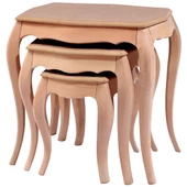 Zigon  13338 AHTAPOT Model Kayın Aslan Oymasız klasik Kayın Heybetli ayak HAM thumbnail 1