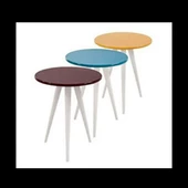 Zigon ST 3Ayak13556 3Renk Model Sehpa Kayın Torna RETRO Ayak MDF tabla El Yapım thumbnail 6