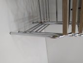 Zigon 14004 Sehpa demet Metal Model Nikelaj Ayak Hint Ceviz Dalgalı Desen El Yapı thumbnail 3