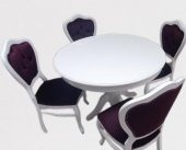 Masa Sandalye 90148 Tk Ihlamur Baba Ayak Model Parlak beyaz MDF Tabla 100  Açılır - 3