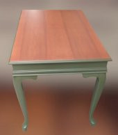 Çalışma masa ST 90141 model kayın aslan ayak Parlak ceviz yeşil renk uyum El yapı - 1