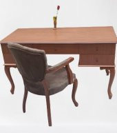 Çalışma Masa 90019 ST Klasik Büyük Model Kayın Aslan Ayak Berjer Koltuk eskitme - 5