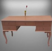 Çalışma Masa 90017 ST Klasik Model Kayın Aslan Ayak Ve Kaplam Tabla 5Çek El Yapım - 6