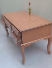 Çalışma Masa 90017 ST Klasik Model Kayın Aslan Ayak Ve Kaplam Tabla 5Çek El Yapım - 7