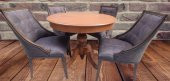 Masa ST Baba 90145 Ihlamur Ayak Model  Sandalye Zus 40 Asil Ahşap MDF  Kapitoneli - 3