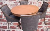 Masa ST Baba 90145 Ihlamur Ayak Model  Sandalye Zus 40 Asil Ahşap MDF  Kapitoneli - 7
