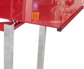 Masa 12360 CAM LAZER YPIŞTIRMA Metal nikelaj ayak Kırmızı TEMPER Cam El Yapım - 5