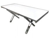 Masa 12633 X AYAK Metal Nikelaj Dikdörtgen Kelebek Yan Açılır Glosspan El yapım - 2