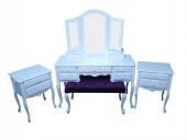 Makyaj Masa 12548 ST 7Çekmece puflu Model Takım Kayın Kayın Klasik Aslan Ayak Komodin - 1