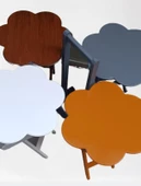 Çanta Zigon 90115 Sehpa Papatya Ahşap Mdf 4Renk Ceviz Hardal Beyaz-Gri Renk Uyum - 2