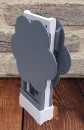 Çanta Zigon 90102 Sehpa Papatya  Model İkili Tk Ahşap Mdf Gri Renk Uyum El Yapım thumbnail 4