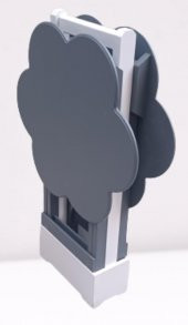 Çanta Zigon 90102 Sehpa Papatya  Model İkili Tk Ahşap Mdf Gri Renk Uyum El Yapım thumbnail 5