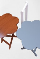 Çanta Zigon 90100 Sehpa Papatya  Model İkili Tk Ahşap MDF Ceviz-Gri Renk El Yapım - 3