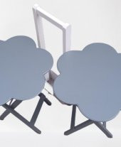 Çanta Zigon 90102 Sehpa Papatya  Model İkili Tk Ahşap Mdf Gri Renk Uyum El Yapım thumbnail 7