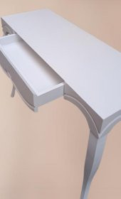 Dresuar 90010 CNC Çökertme Model Ahşap MDF Beyaz Lake Tabla Kayın Avangart Ayak - 7