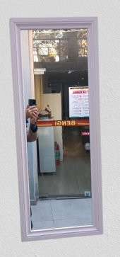 Boy 90009 Ayna MDF lam Çerçeve 1 Sınıf Ayna Parlak Beyaz Boya Kutu sevk El yapım - 5