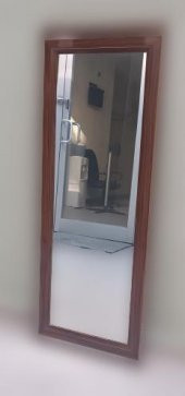 Boy 90021 Ayna MDF lam Çerçeve 1 Sınıf Ayna Parlak Ceviz Boya Kutu Sevk El yapım - 6