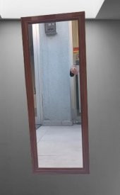 Boy 90021 Ayna MDF lam Çerçeve 1 Sınıf Ayna Parlak Ceviz Boya Kutu Sevk El yapım - 7