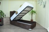 Baza-Yatak-Başlık 13439 MODEL 90*190 TayTüy Acı kahve Kumş Ort Pamuk Yatak Elyapı - 1