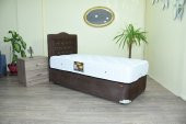Baza-Yatak-Başlık 13439 MODEL 90*190 TayTüy Acı kahve Kumş Ort Pamuk Yatak Elyapı - 2