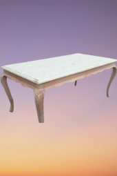 Masa 13596 LÜKENS ASLAN Ayak Oymalı sabit Model ladin Tabla HAM Klasik El Yapım - 1