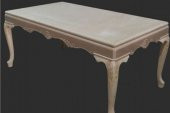 Masa 13589 LÜKENS ASLAN ayak Model Kayın oyma ayak Mdf HAM sabit masa El yapım - 2