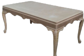 Masa 13589 LÜKENS ASLAN ayak Model Kayın oyma ayak Mdf HAM sabit masa El yapım - 3