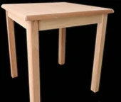 Masa 13597 KARE Model Kayın Kaplama Tabla Torna Sabit Ayak Ham Cafe  El yapım thumbnail 1