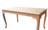 Masa 13576 model ahşap LADİN masif sabit tabla Klasik kayın ASLAN ayak El Yapım - 1