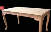Masa 13576 model ahşap LADİN masif sabit tabla Klasik kayın ASLAN ayak El Yapım - 2