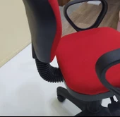 Çalışma Koltuk 12758 Amortisör Kalp Model Kırmızı Ortopedik Oturum Sağlam El Yapı - 3