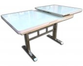 Masa 12502 Ayak Japon Model Metal Nikelaj Çelik Kelebek Yan Açılır Temper Cam - 1