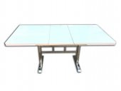 Masa 12502 Ayak Japon Model Metal Nikelaj Çelik Kelebek Yan Açılır Temper Cam - 3