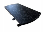Masa 13662 V Ayak Model Metal Siyah Yan açıl MDF Tabla Siyah mermer desen El Yapı - 2