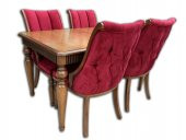 Masa 13687 FiTİL TARAK Açıl Masa klasik Kapitone Giydirme Sandalye Torna Ayak Ort thumbnail 1