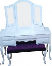 MAKYAJ MASA 13728 Dresuar model takım 7Çekm Kayın Aslan Ayk Beyaz Lake El yapım - 4