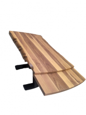 Masa 13763 KÜTÜK DESEN TK X metal ayak Yan Açıl Tabla Benc tel sandalye El Yapım - 8