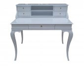 Çalışma Masa 13883 ST Klasik Model Kayın Aslan Ayak Beyaz Porselen Kulp El YapıM - 1