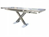 Masa 13918 X AYAK Model Metal Nikelaj Dikdörtgen Kelebek Yan Açıl Tabla üstü cam thumbnail 3