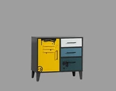 Şifonyer Urlu 14504 MİX SARI İnovasyon Model Üç Çekmece Dolaplı Kaliteli Suntalam - 4