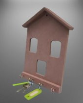 Hobi Dekoratif 90061 Model Anahtarlık Kutu Ham Ahşap MDF El Yapım - 4