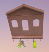 Hobi 90060 Dekoratif Model Anahtarlık Asma Kutu HAM Ahşap MDF El Yapım - 6