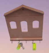 Hobi 90060 Dekoratif Model Anahtarlık Asma Kutu HAM Ahşap MDF El Yapım - 7