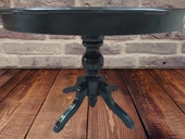 Masa 14563 Baba ıhlamur ayak Kayın Kaplama MDF Tabla Natüre Siyah Boya 110 Açılı thumbnail 3